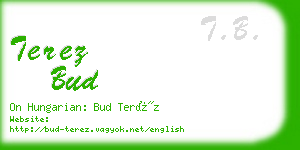 terez bud business card